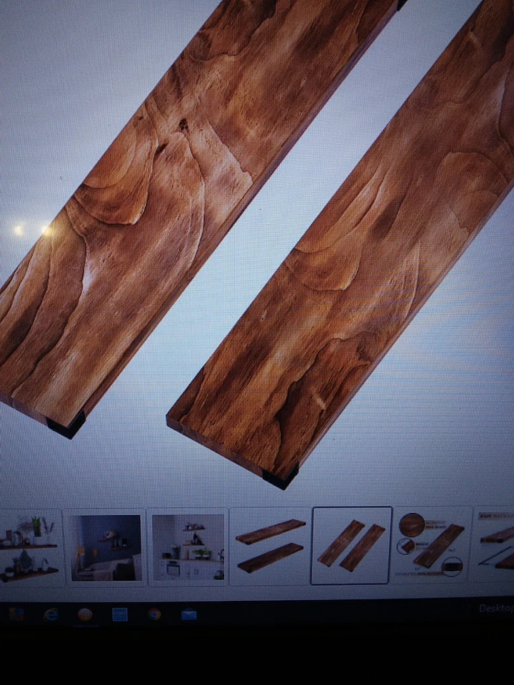 Nestria Floating Shelves for Wall Mounted | Modern All Wood 24.5 x 5.5 x 1  - Image 3 of 3