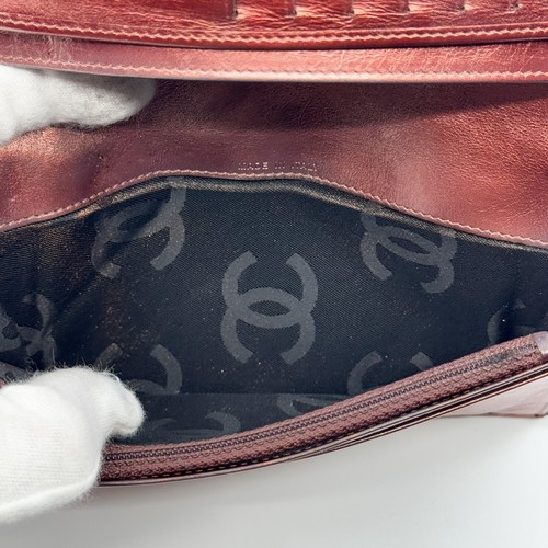 CHANEL Cambon Line Long Wallet Coco Matelasse Leather bronze color Authentic【A】 - Picture 15 of 24