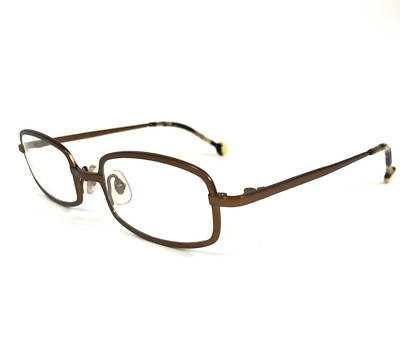 Vintage la Eyeworks Eyeglasses Frames TUNEUP 571 Brown Rectangular 48-22-125