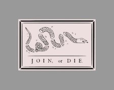 Join or Die Die Cut Glossy Fridge Magnet