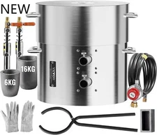 VEVOR Propane Melting Furnace Kit, 16KG/35lbs Gas Metal Smelting Kit, NEW.