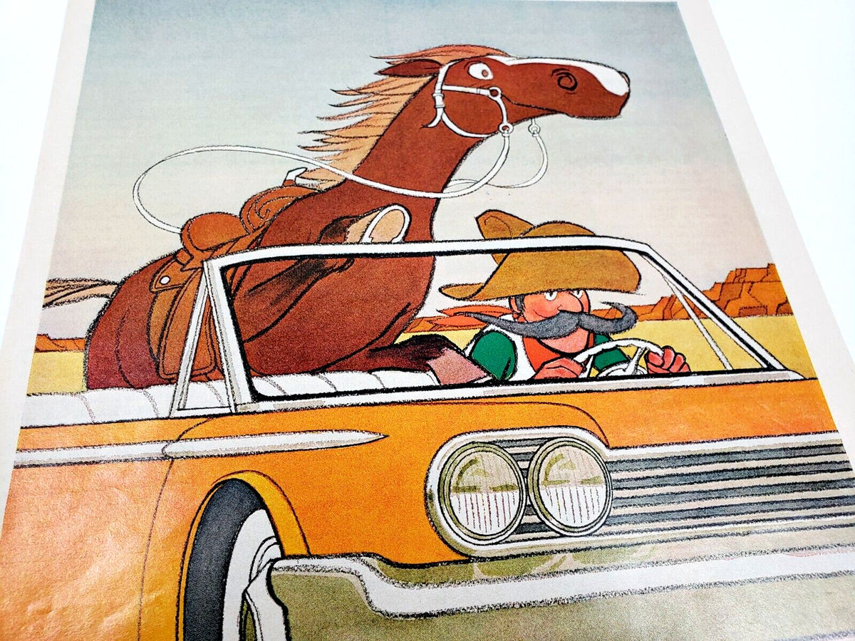 Phillips 66 Cowboy Won The West Vintage Ad 1966 Art Print Gasoline