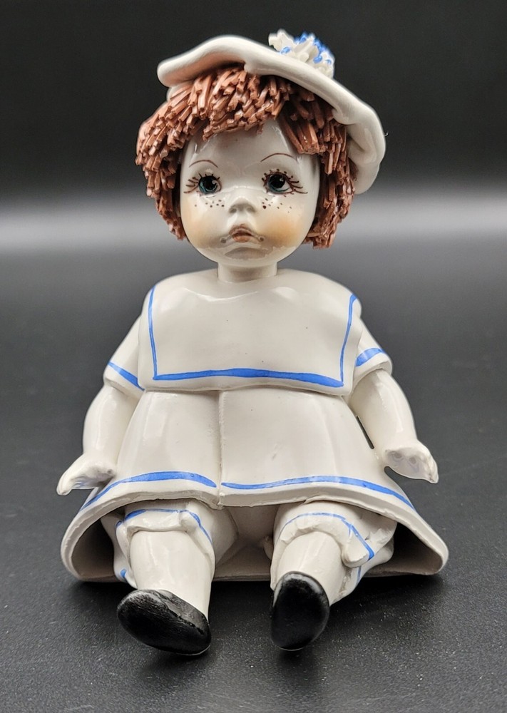 Vintage Zampiva Italy Signed Porcelain Girl/Child Figurine