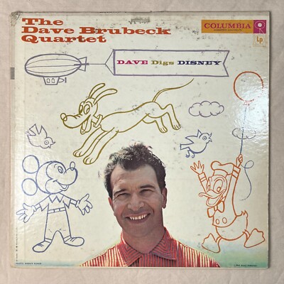 DAVE BRUBECK Dave Digs Disney 1957 Vinyl LP Columbia CL 1059 - VG