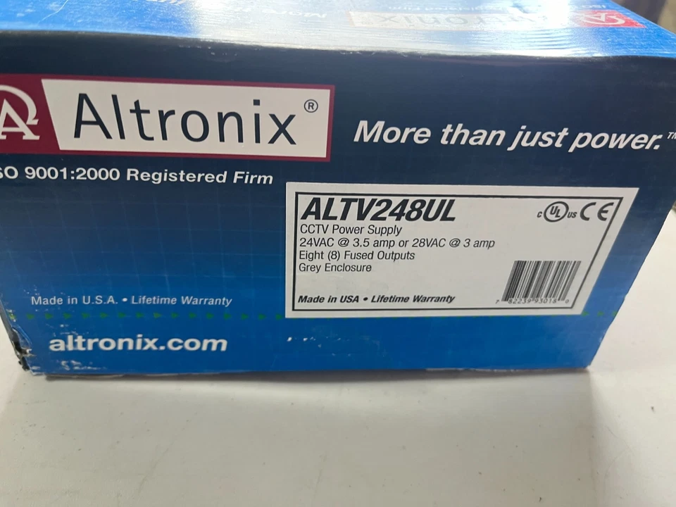 Altronix ALTV248UL CCTV Power Supply 24VAC 4 amp or 28VAC 3.5 8 Outputs - Image 2 of 2