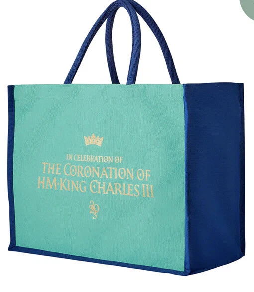 Fortnum And Mason Coronation Tote Bag For Life Jute King Charles British