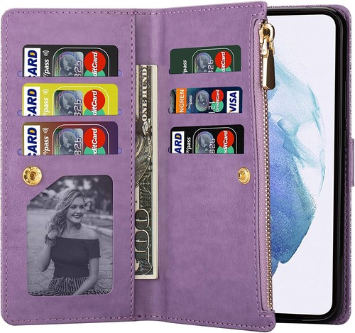 Girl/Lady Leather Glitter Card Wallet Case Magnetic Detachable Crossbody Strap - Picture 2 of 10