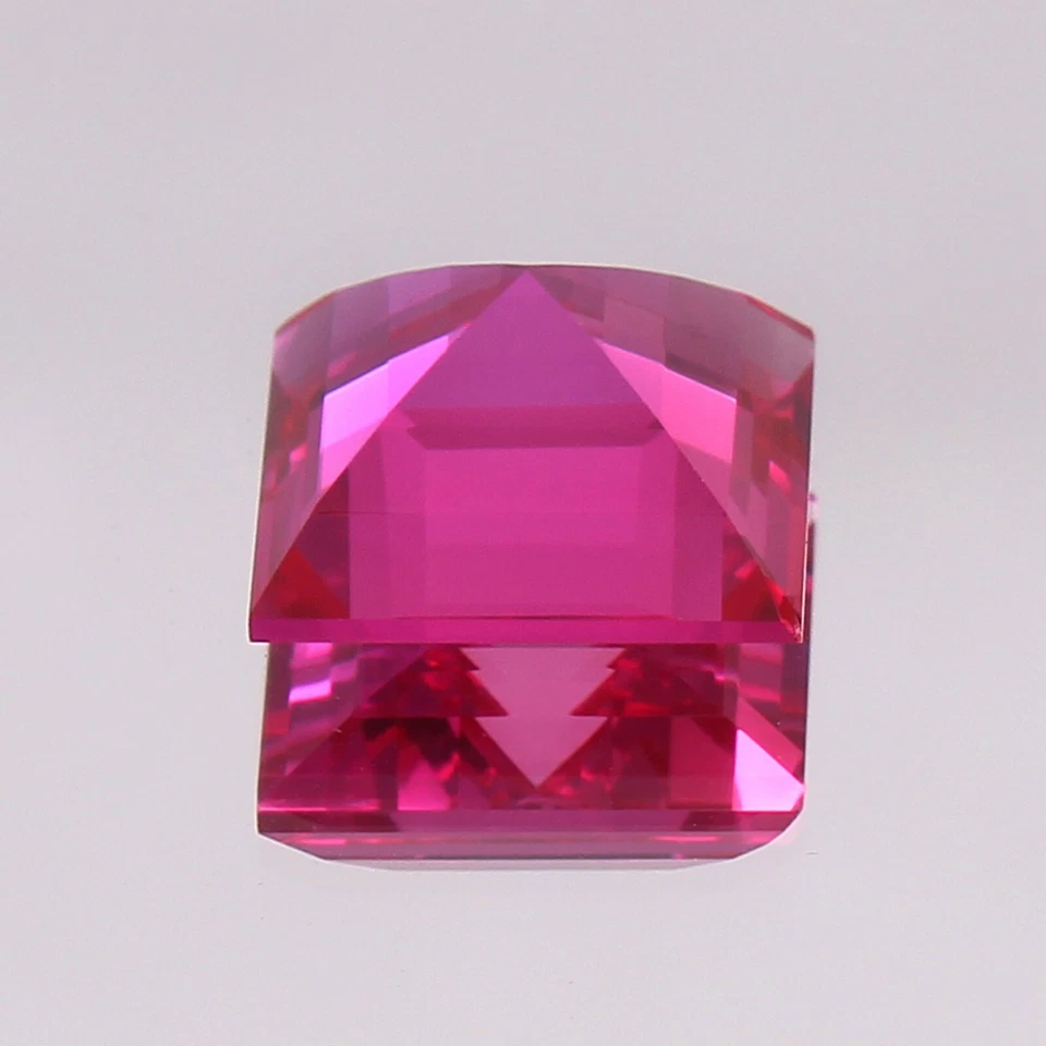 AAA Natural Ceilán Zafiro Rosa Cuadrado Piedra Preciosa Corte Suelto Zafiro Corte 8 MM Foto 4 de 4