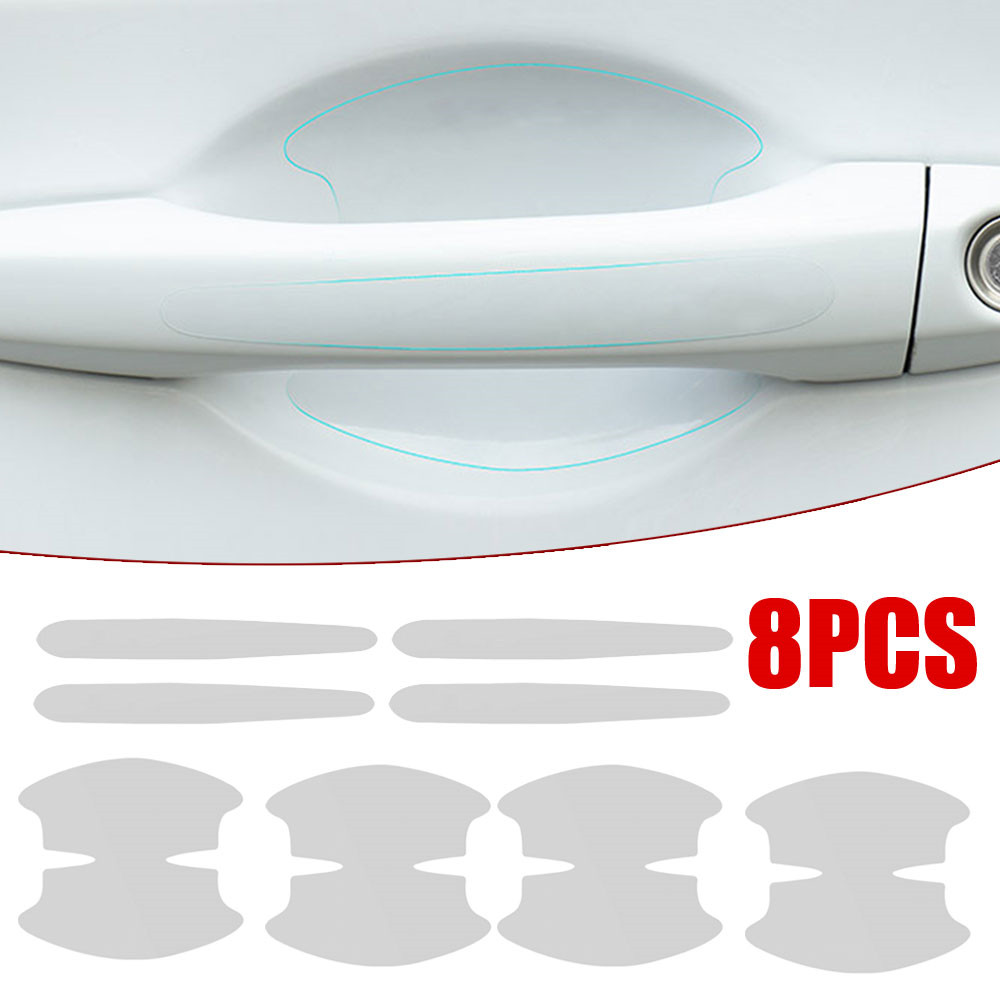 8x Clear Car Door Handle Bowl Stickers Anti-scratch Protection Film Accessories
