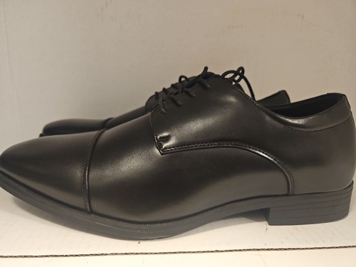 Van Heusen Turk Classic Oxford Non Slip Memory Foam Black Dress Shoes Size 12 - Picture 2 of 12