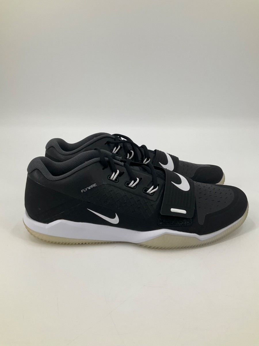 BLACK/WHITE NIKE ALPHA MENACE TURF LOW FOOTBALL SHOE SIZE: 14