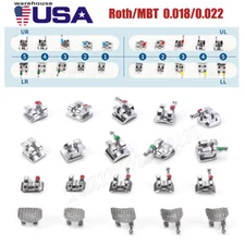 Dental Orthodontic Monoblock Brackets Braces Mini Roth/MBT 0.022/0.018 3/345 Hk