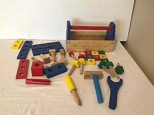 Melissa Doug Wood Tool Box Kit Building Construction 