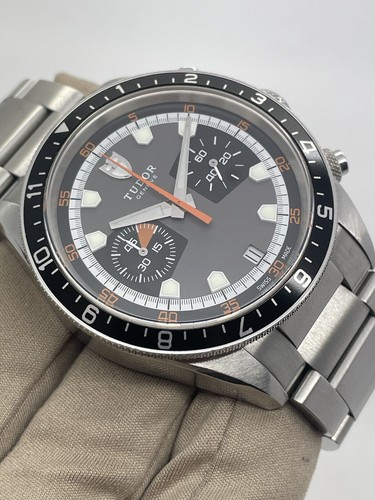 2013 Tudor Heritage Chronograph Automatic 42mm Steel Watch 70330N B+P - Picture 8 of 14