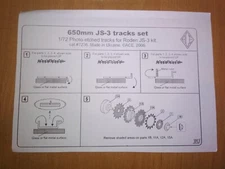 ACE pe 7236 JS-3 650mm wide tracks (for Roden JS-3 kit) 1/72