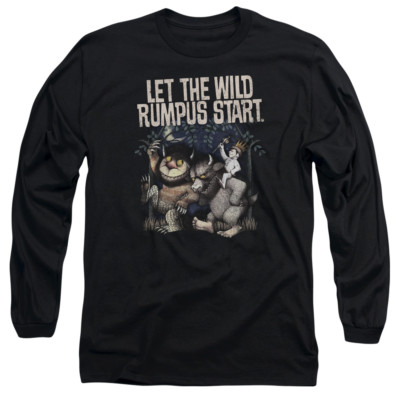 WHERE WILD THINGS ARE RUMPUS Licensed Men's Long Sleeve Graphic T-Shirt SM-3XL
