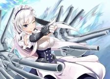 Azur Lane belfast default double buttons frilled Custom Gaming Mat Desk 9636