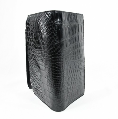 New EXSOOTTI Black Genuine Croc Leather Belly Skin Women Zipper Clutch Wallet. - Picture 8 of 12