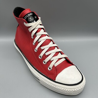 Converse x Stussy N4 Rot High Top Herren Uk 10,5 Turnschuhe Schuhe
