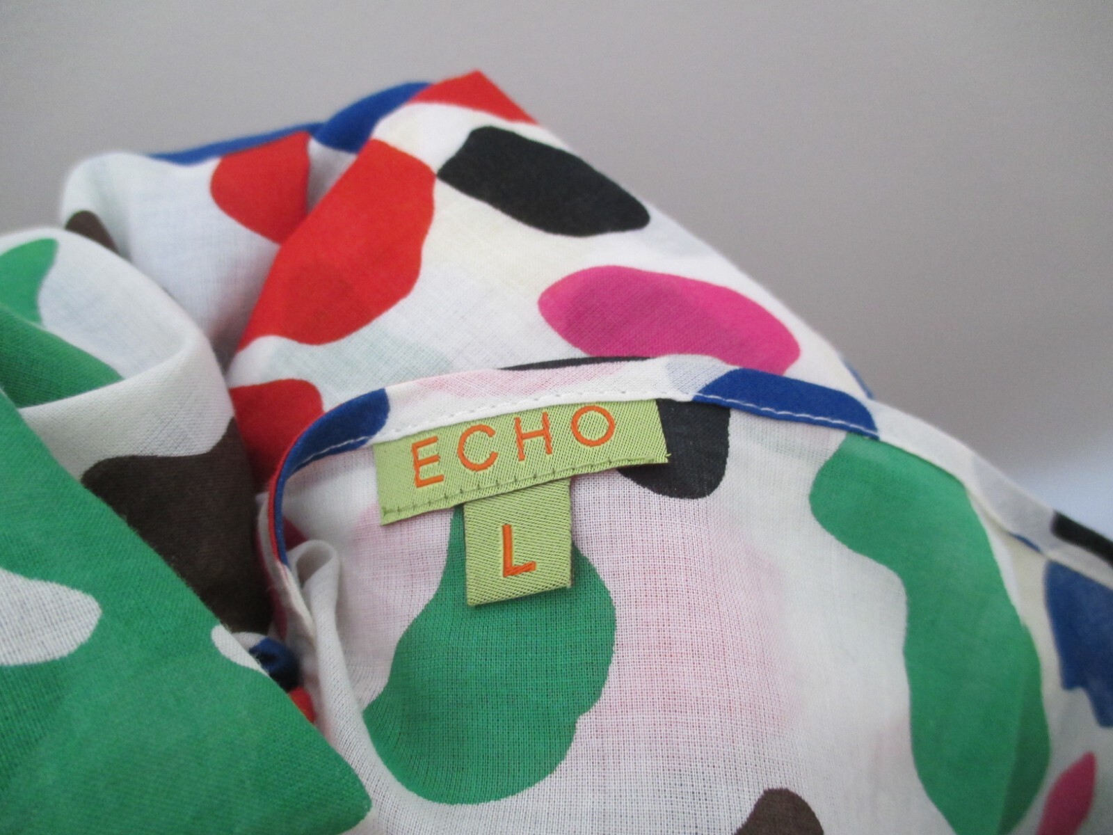 ECHO Multicolor Printed Tie front Beach Wear Cove… - image 7