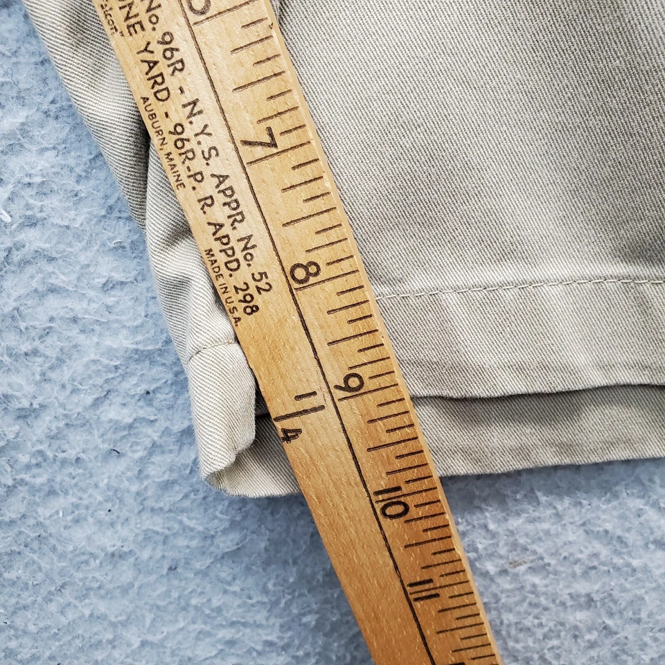 Pantalones Cortos Carga Lands' End Para Hombres 46 Tostados Calce Tradicional Tiro Medio Frente Plano Oeko Tex Foto 4 de 4