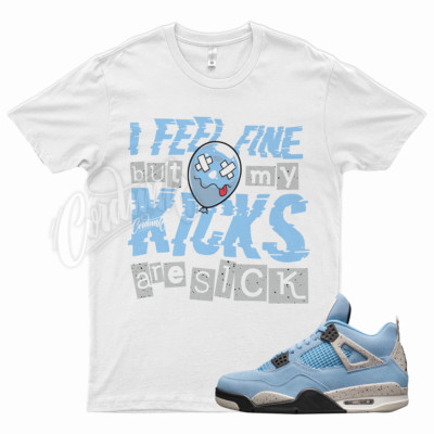 White SICK V2 T Shirt for J1 4 University Blue Tech Grey Cement 1 Powder UNC