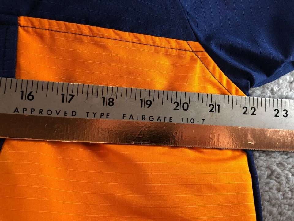 Chaqueta cortavientos Adidas para niñas extra grande XL 14 niñas azul naranja paquete con capucha Foto 3 de 4