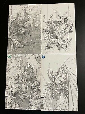 NM Justice League #1 Jim Cheung 1:100 Inks B/W sketch Variant Cover 2018 DC