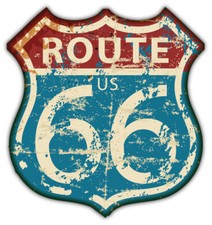 Route 66 Road Vintage USA Emblem Car Bumper Sticker Decal