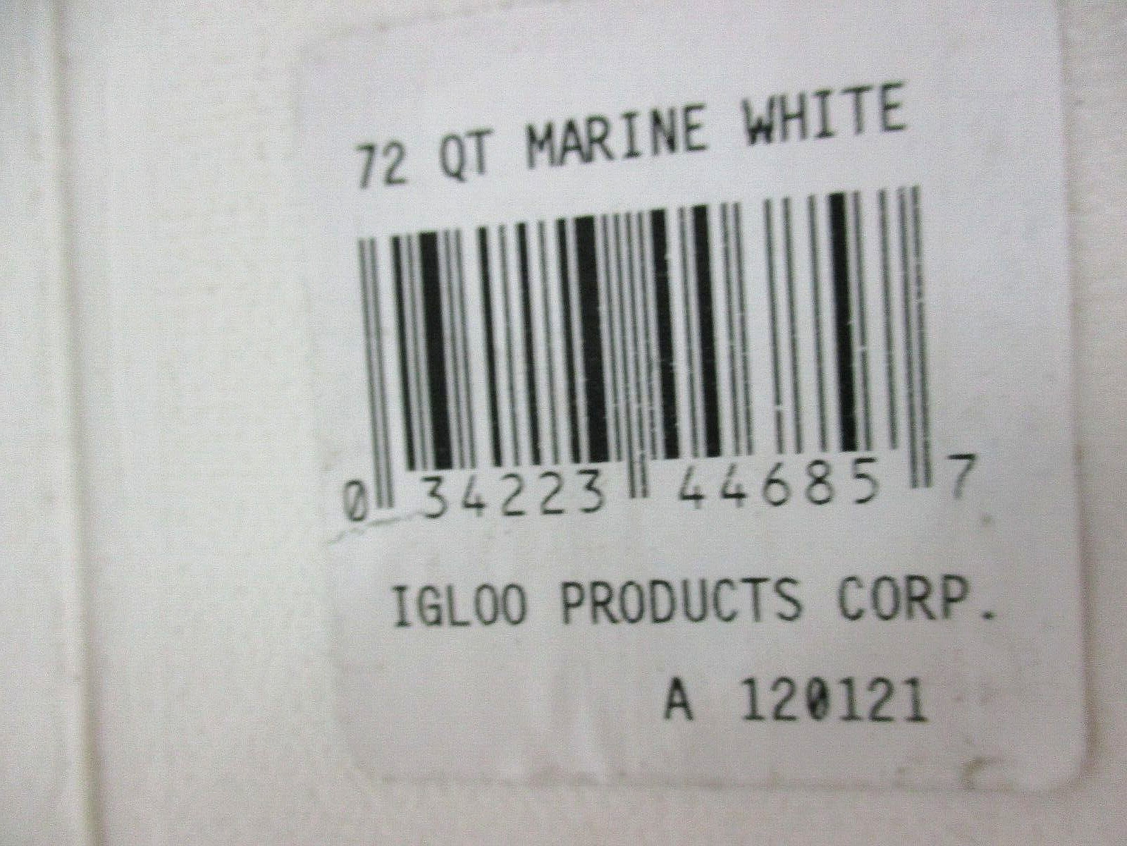 IGLOO Marine Ultra 72 qt. Hard Cooler - White - New with small dents/scuffs