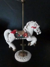 Unique Carousel Horse Clay Art Handmade Christmas Signed Jenni  Jo? Sculpture