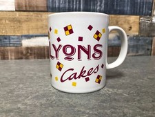 Ceramic Advertising Mug Lyons Cakes Red/Yellow Design Kiln Craft