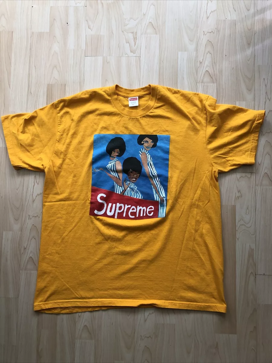 supreme t shirt xl Supremes Group Singers Spell Out Rare Box Graphic Logo