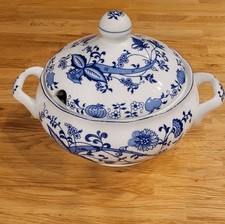 Supperterine von MKS groß  Zwiebelmuster Porzellan Indisch Blau mit Deckel