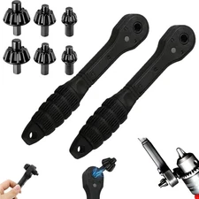 2 in 1 Drill Chuck Ratchet Two-head Spanner Key Drill Chuck Ratchet Wrench Tool