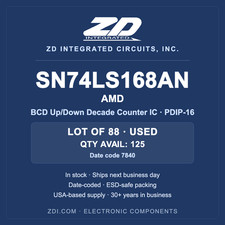 AMD SN74LS168AN BCD Up/Down Decade Counter IC PDIP-16 Used Lot of 88 DC 7840