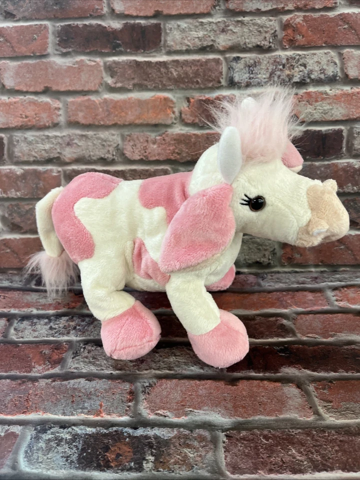 Ganz Webkinz Strawberry Cow HM500 Stuffed Animal Plush Toy Farm Moo 12" No Code - Image 4 of 4