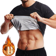 Men Sauna Sweat Shirt Hot Polymer Compression Waist Trainer Slimming Vest