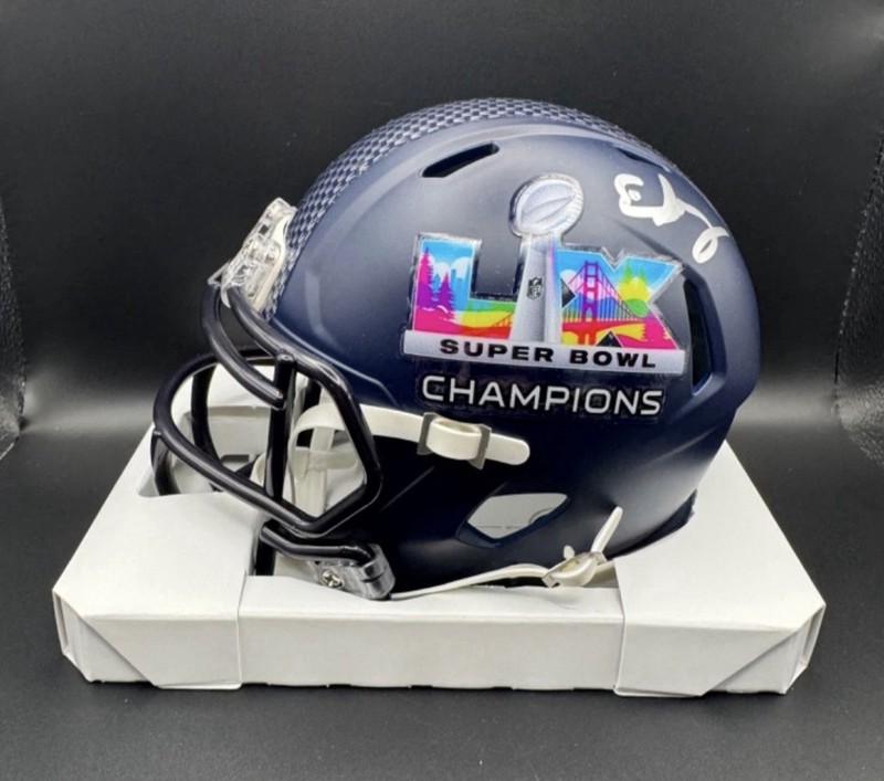 ELIJAH ARROYO signed SEATTLE SEAHAWKS SUPER BOWL Mini Football Helmet w/ COA JSA