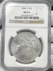 1884-O $1 Morgan Dollar 90% Silver NGC MS63 US Coin