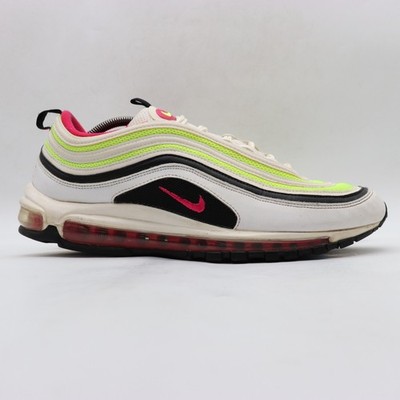 Nike Air Max 97 Men's 13 White Rush Pink Black Volt Green Sneakers CI9871-100