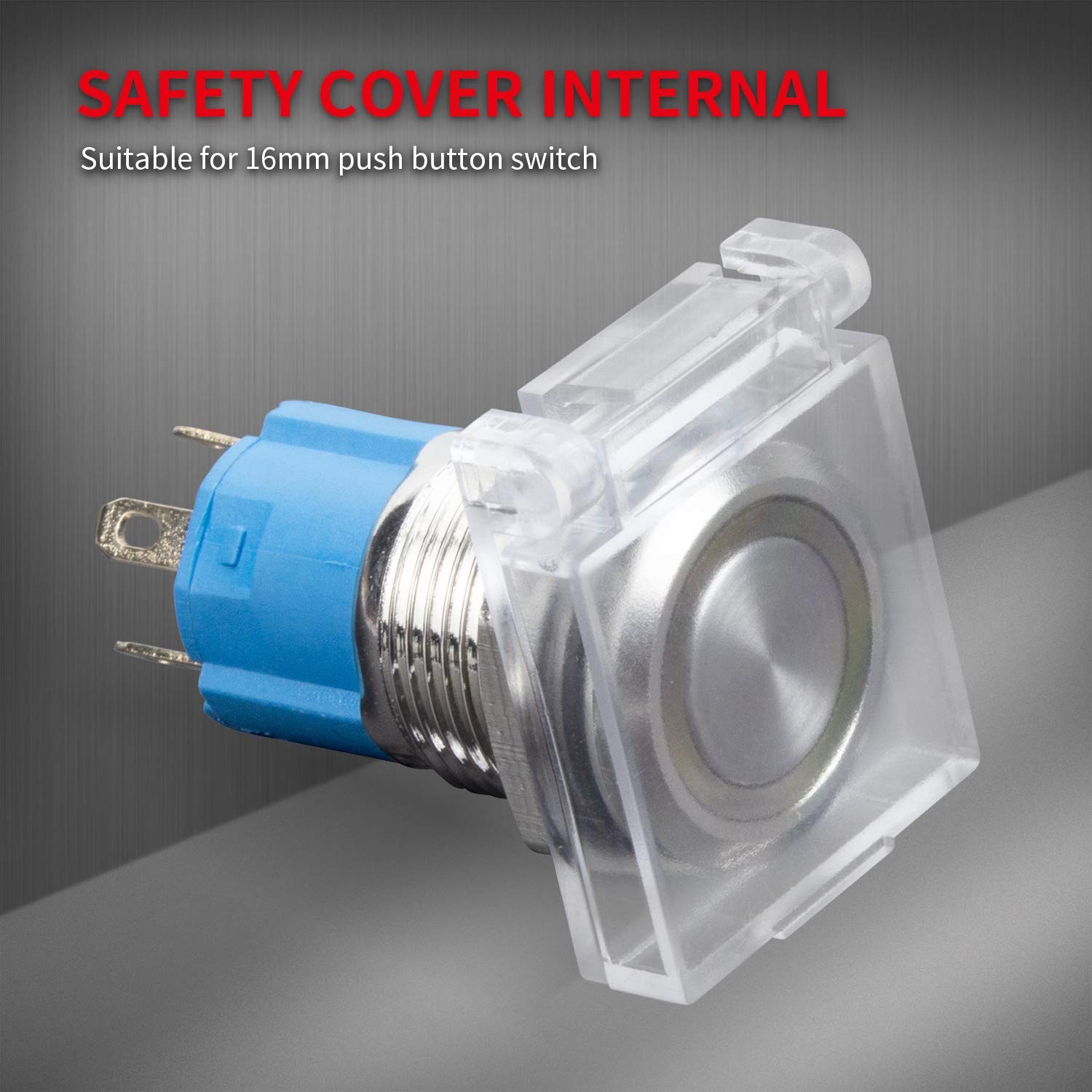 DaierTek 16mm Dustproof Safety Push Button Cap Cover Guard Plastic 16MM 