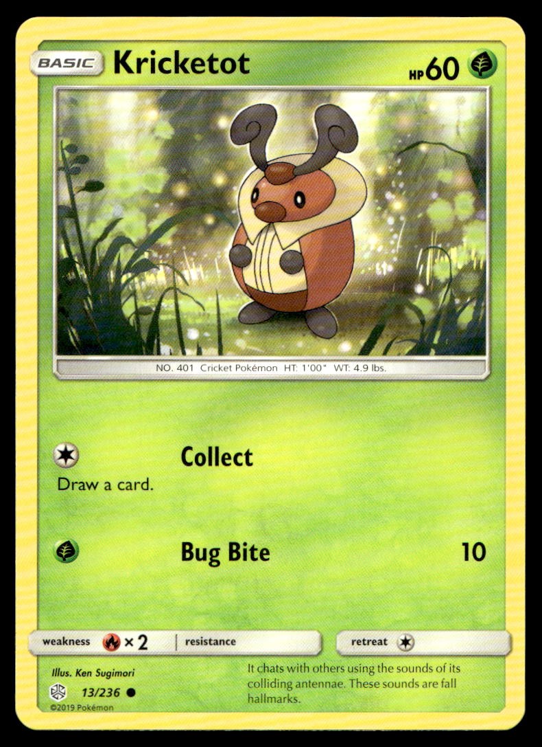 NM Kricketot [SM - Cosmic Eclipse 13/236] Common Pokemon TCG