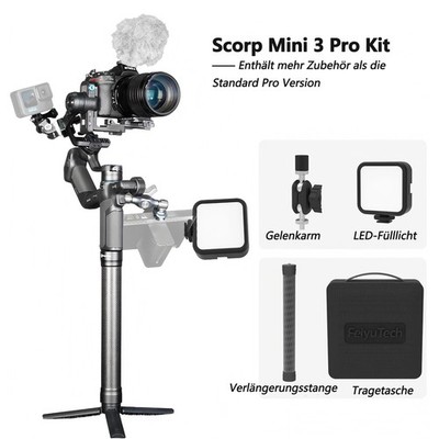 Feiyu SCORP Mini 3 Pro Kit - AI Tracking Gimbal Stabilisator für Kamera & Handy