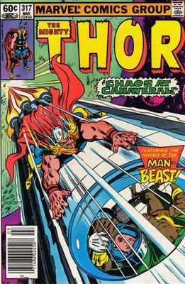 Thor #317 (Newsstand) FN; Marvel | Man-Beast Doug Moench - w/Bag+Board