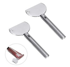 2Pcs Silver Stainless Steels Metal Tube Squeezer Keys Salon Toothpaste Tube S...