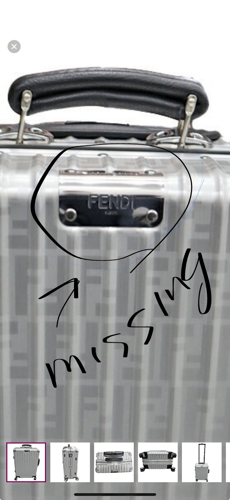 Rare RIMOWA x FENDI Monogrammed Cabin Carry on Suit Case Trolley Luggage 2019 thumbnail 16