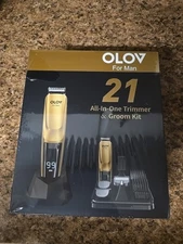 OLOV 21 All-in-One Trimmer Groom Kit Men Gold, SEALED