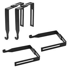 4 Pcs Black Adjustable Cubicle Hangers Metal Cubicle Hooks for 1 3/8 Inch to 3