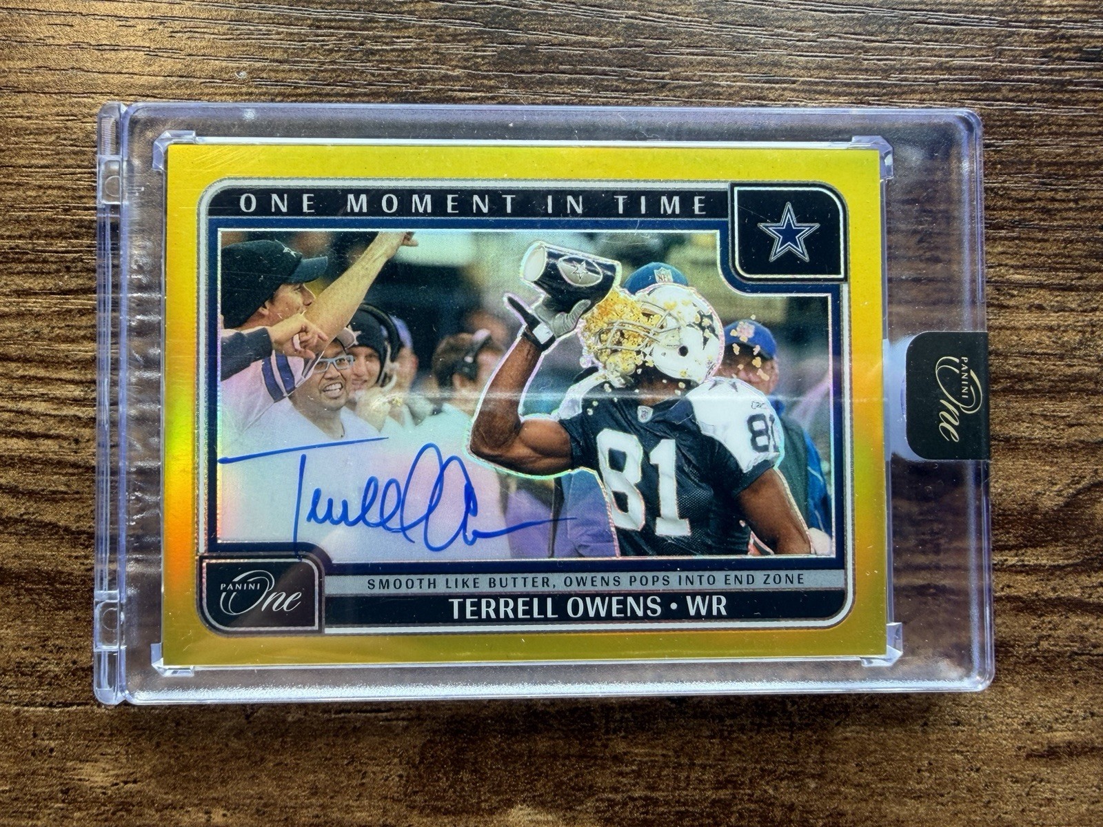 TERRELL OWENS 2024 PANINI ONE ONE MOMENT IN TIME GOLD AUTO /10 #386 COWBOYS